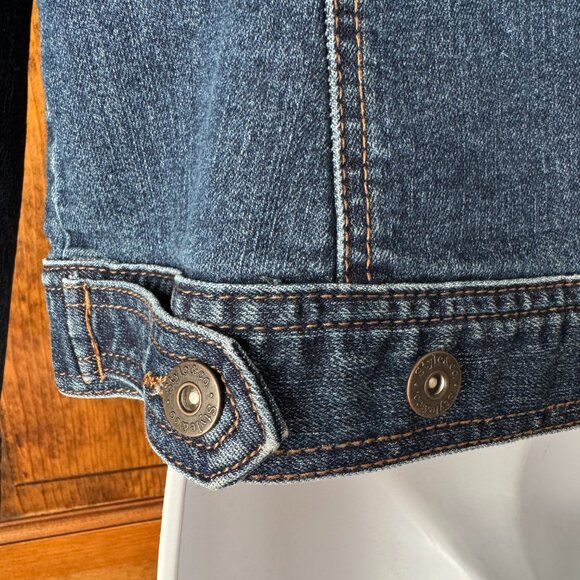 Style & Co Button Close Denim Jacket Petite Medium - Picture 15 of 16